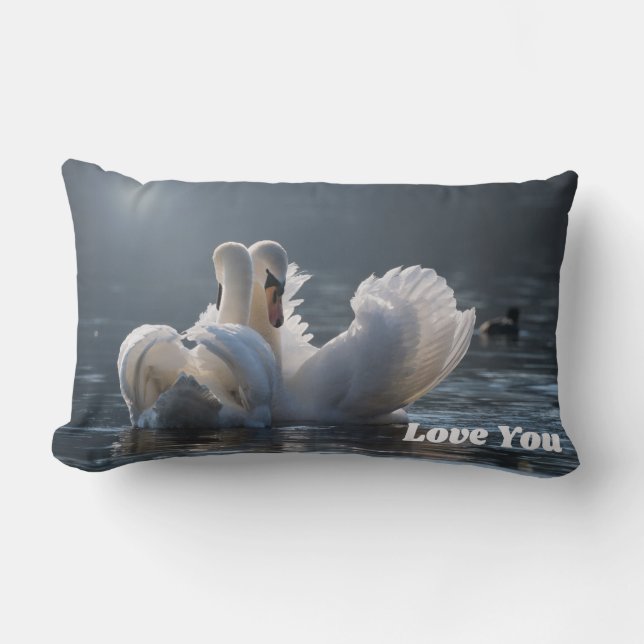 Swan-Liebe- Lendenkissen (Vorderseite)