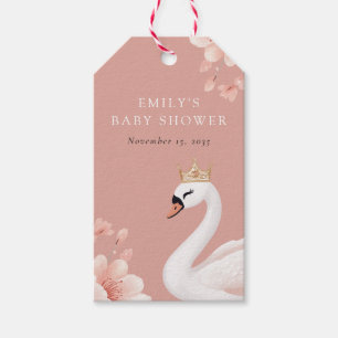 Swan Little Princess Baby Shower Geschenkanhänger