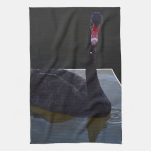 Swan Noir Baignade En Étang Dimensional, Serviette