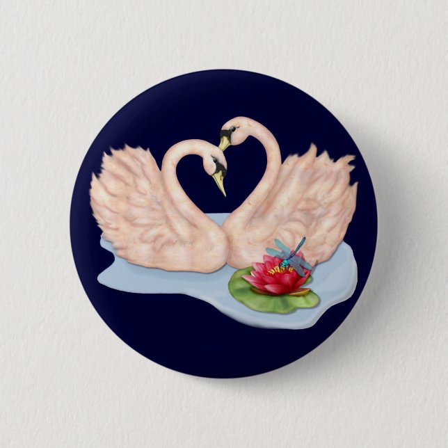 Swan Pair Button (Vorderseite)
