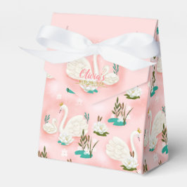 Swan Pond Gold Pink Baby Dusche Geschenkschachtel