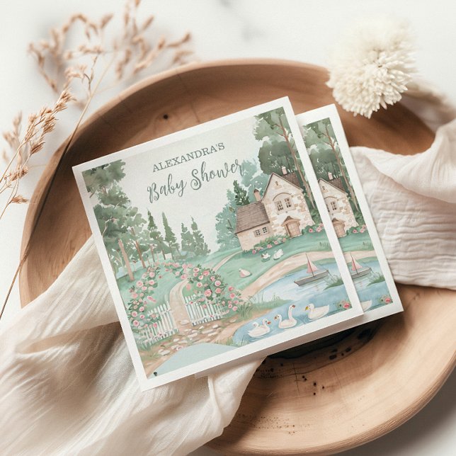 Swan Princess Baby Shower Serviette (Von Creator hochgeladen)