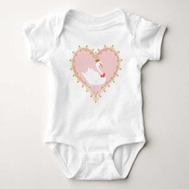 Swan Princess Ballet Onsie Baby Strampler (Vorderseite)