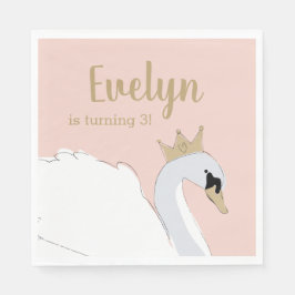 Swan Princess Birthday Party Serviette