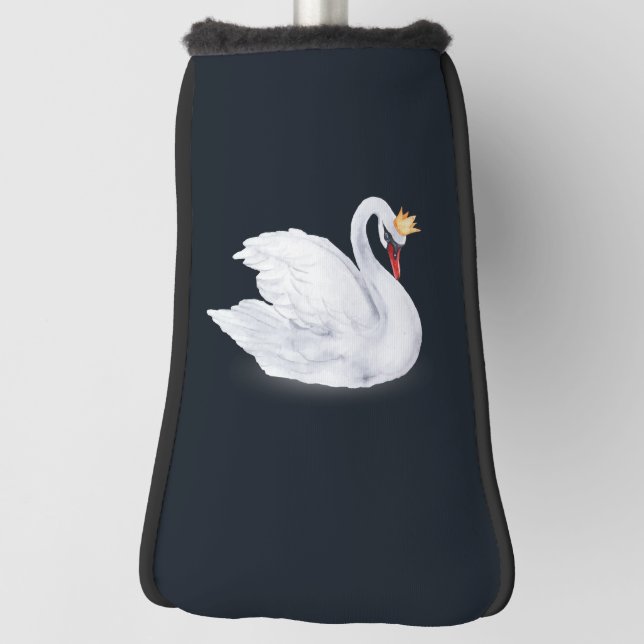Swan Princess Black and White Golf Headcover (Rotieren 90)