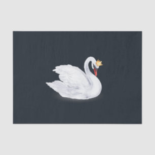 Swan Princess Black and White Seidenpapier