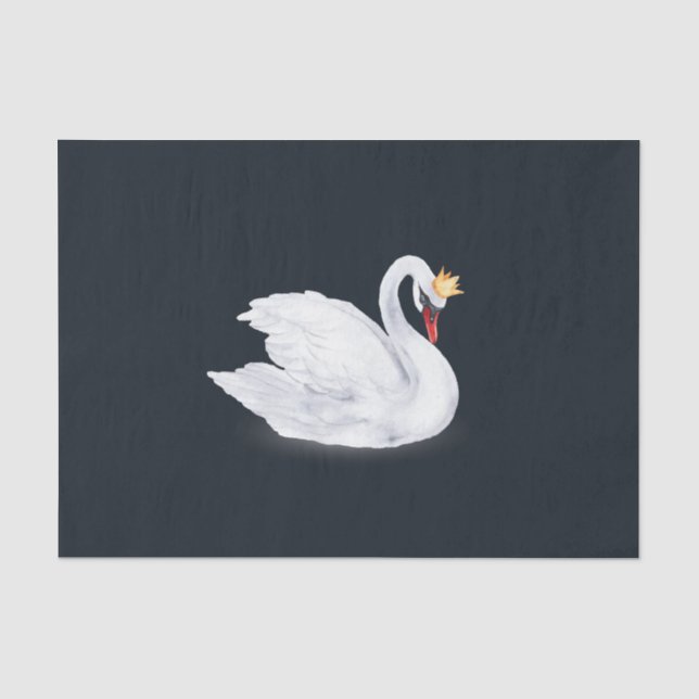 Swan Princess Black and White Seidenpapier (Vorderseite)