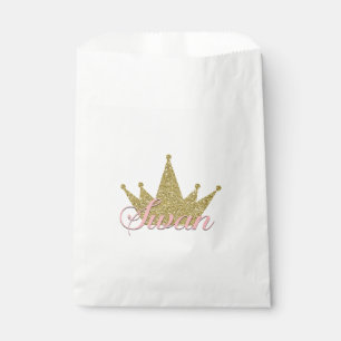 Swan Princess Gold Glitzer Crown Geburtstagsparty Geschenktütchen