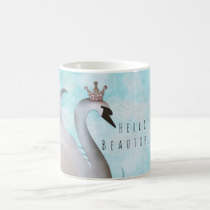Swan Princess Imitate Gold Glitzer Chic Fairy Tale Kaffeetasse