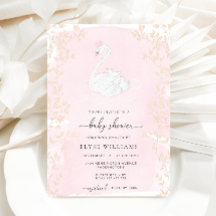Swan Princess Pink Baby Dusche