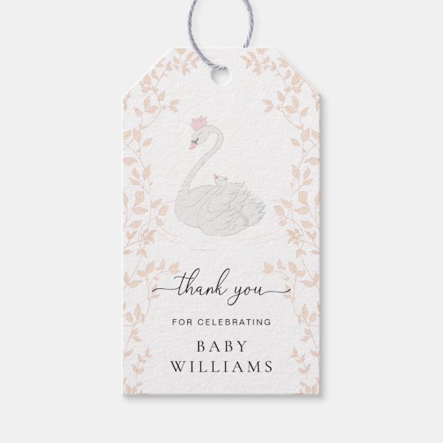 Swan Princess Vielen Dank Geschenkanhänger (Vorderseite)