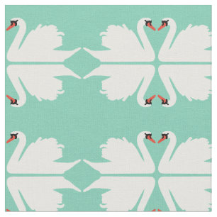 Swan See-Spiegelbild Gewebe Stoff