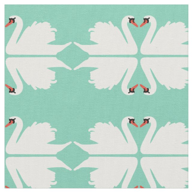Swan See-Spiegelbild Gewebe Stoff (Nahaufnahme)
