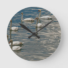 Swan Song Runde Wanduhr