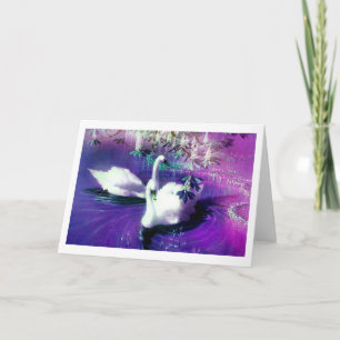 Swan spirituelle Vogelkunst Karte