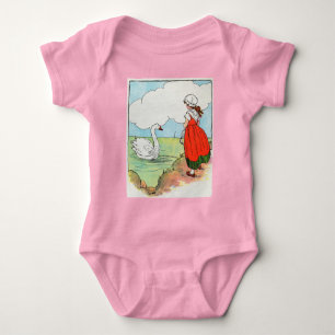 Swan, Swan Over Sea Mother Gänse Kinderzimmer Rhym Baby Strampler
