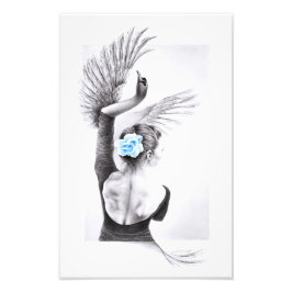 Swan tanzende Frau Ballett Surreal zeichnend Kunst Fotodruck