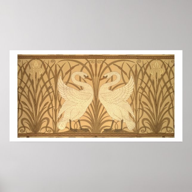 Swan Tapete Design Poster (Vorne)