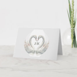 Swan Wedding Folded Program Programm
