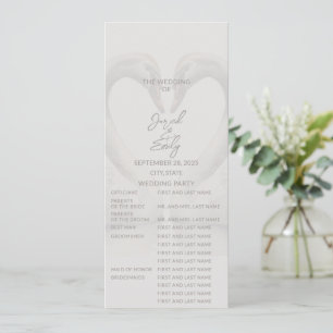 Swan Wedding Program Voll Einladung