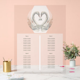 Swan Wedding Seekartenzeichen Acrylschild