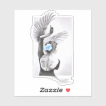 Swan Woman Dancer Elegante Ballet Surreal Art