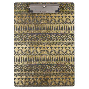 Swanky Imitat-Gold und schwarze Handgezeichneter Klemmbrett