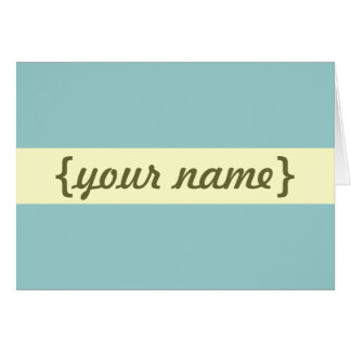 Swanky personalisierte Karte