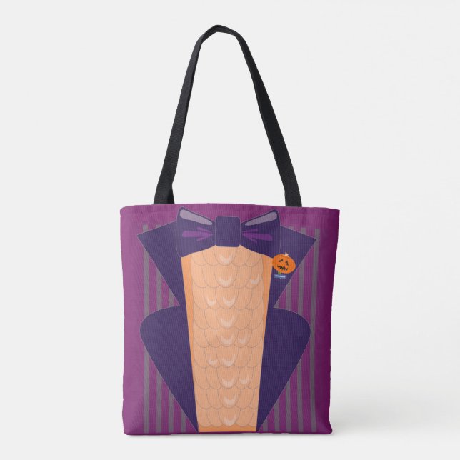 Swanky Spooky Funny Halloween Tuxedo Design Tasche (Rückseite)