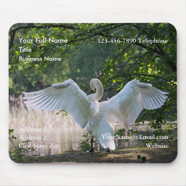 SwanPromotional Foto Mousepad (Vorne)