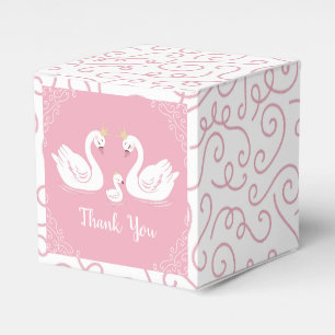 Swans Baby Shower Bird mit Crown Co-Ed Pink Geschenkschachtel