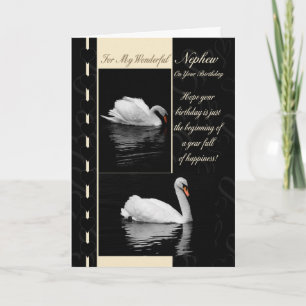 Swans de carte d'anniversaire Nephew