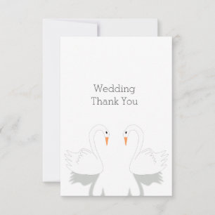 Swans Design Wedding Dankeskarte