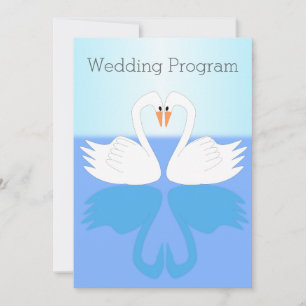 Swans Design Wedding Program