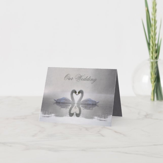 Swans in Love ~ Carte / Invitation (Devant)