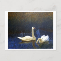 Swans in Reeds (1907) von Bruno Liljefors