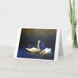 Swans in Reeds (1907) von Bruno Liljefors Vielen D Dankeskarte