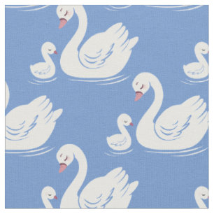 Swans Mama und Baby Niedlich Kids Stoff