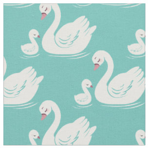 Swans Mama und Baby Niedlich Kids Stoff