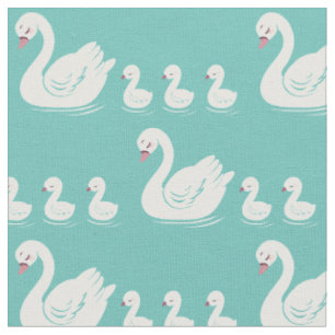 Swans Mama und Baby Niedlich Kids Stoff