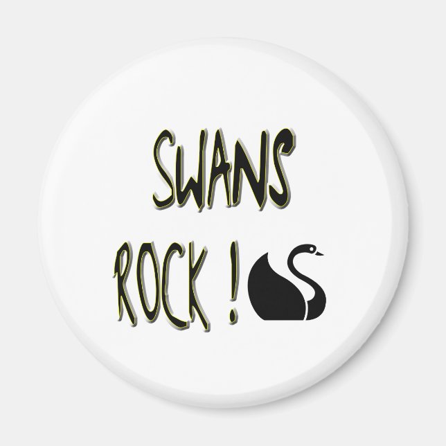 Swans Rock ! Magnet (Devant)