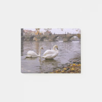Swans und Karlsbrücke in Prag