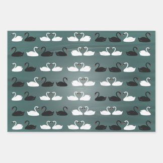 Swans Wrapping Paper Geschenkpapier Set