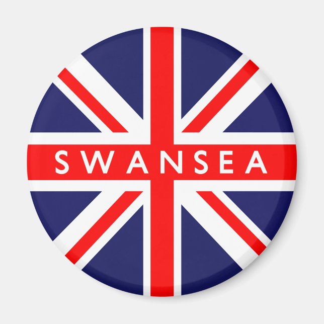 Swansea UK Flag Magnet (Vorne)