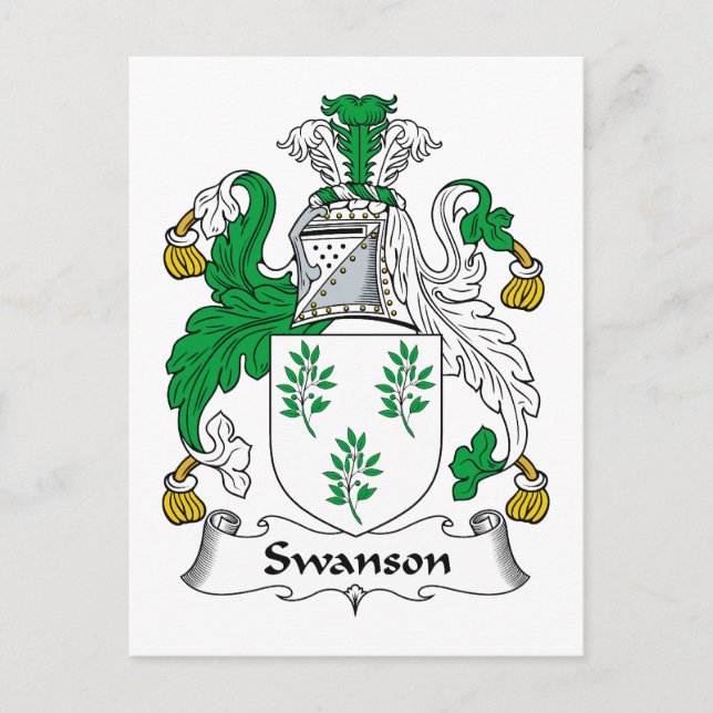 Swanson Familienwappen Postkarte (Vorderseite)