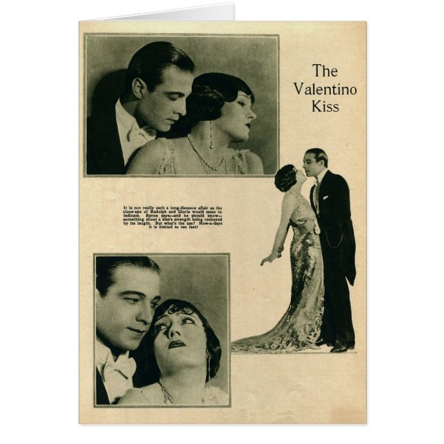 Swanson, Valentino 1922 Carte vintage de portrait (Devant)