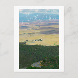 Swartland Mountains Fields View South Africa ZA Postkarte