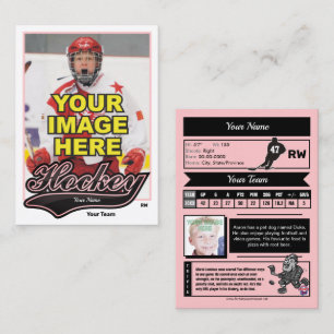 Swash Hockey Trading Card - Custom Stats Telefonnummerkarte