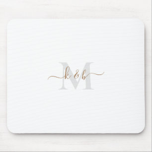 Swash-Script für Gold und Grau Mousepad