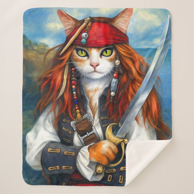 Swashbuckler Pirate Cat | Fantasy Character Art Sherpadecke (Vorderseite)